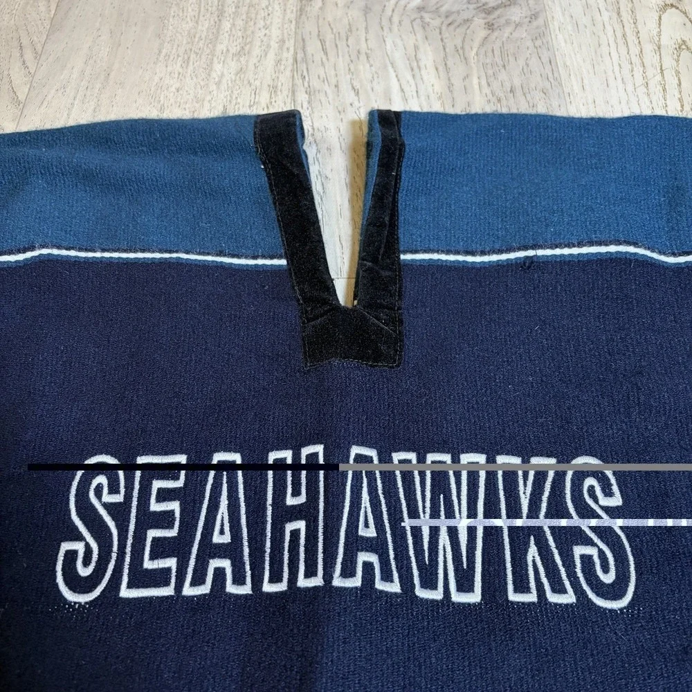 Seattle Seahawks Football Team Poncho Handmade Sarape Jorongo One Size Boho‎